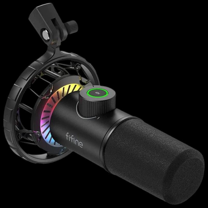 Fifine K658 RGB Micrófono USB para Grabación y Transmisión en PC