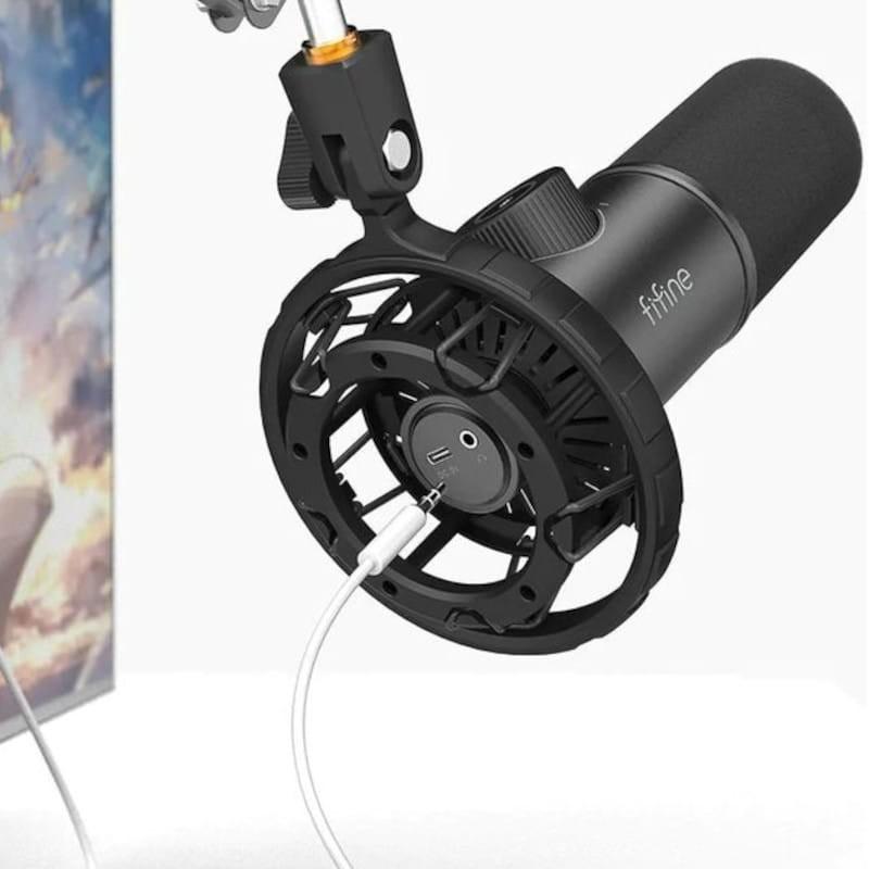 Fifine K658 RGB Micrófono USB para Grabación y Transmisión en PC - Adaptable