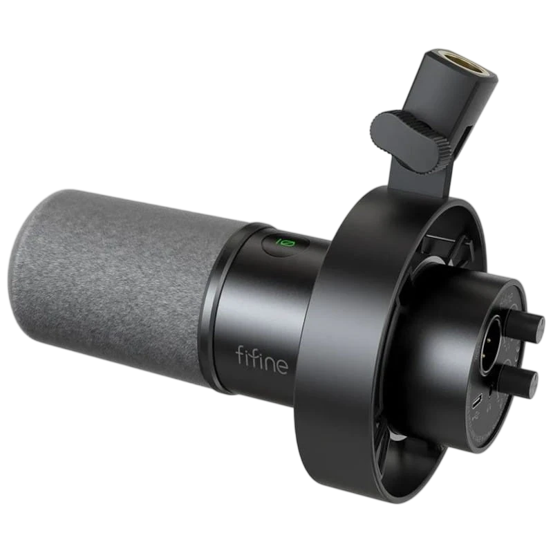 Fifine K688 USB Dynamic Preto - Microfone para Gravação e Streaming no PC