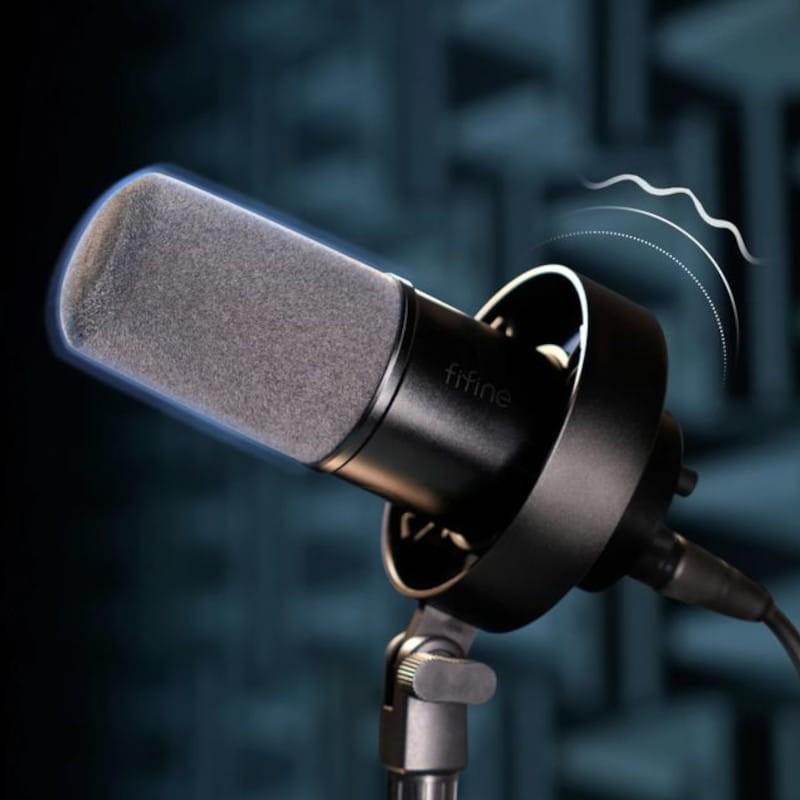 Microphone de Fifine K688 USB Dynamic Noir - Microphone pour Enregistrement et Streaming sur PC