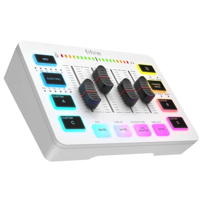 Fifine SC3 Blanco - Mezclador de audio vista delantera derecha