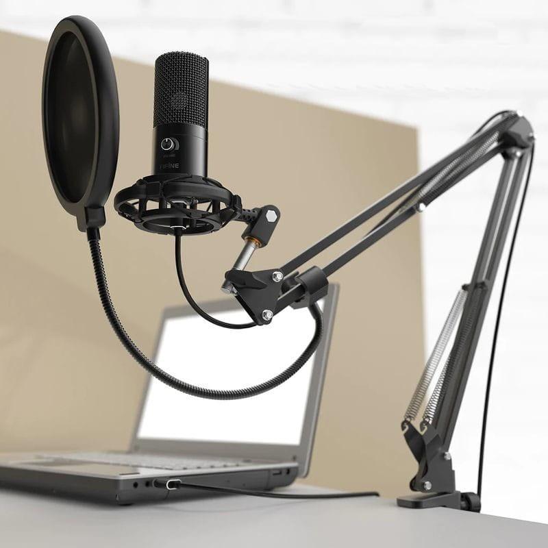 Fifine T669 Microfone USB para Gravação e Streaming no PC - Lado