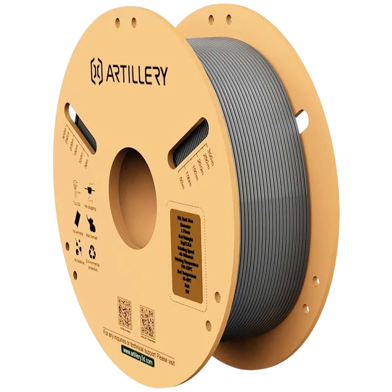 Filament ARTILLERY PLA Gris - 1.75mm - Bobine de 1kg - Compatible avec imprimantes 3D FDM