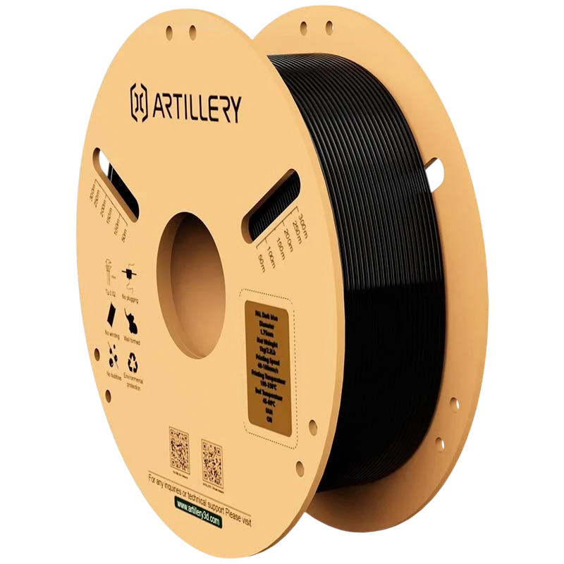 Filament ARTILLERY PLA Noir - 1.75mm - Bobine de 1kg - Compatible avec imprimantes 3D FDM