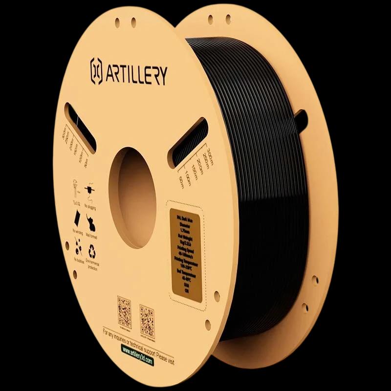 Filamento ARTILLERY PLA Preto - 1.75mm - Bobina de 1kg - Compatível com impressoras 3D FDM