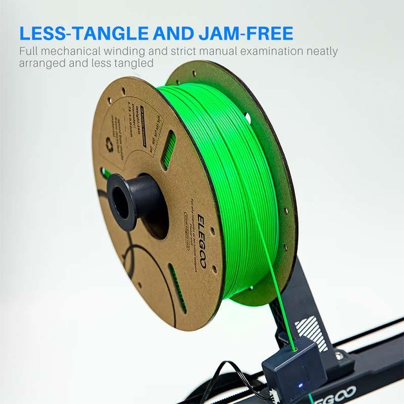 Filamento ELEGOO PLA 1.75mm Negro - diseño anti-enredos