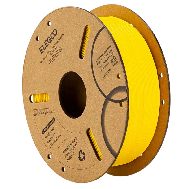 ELEGOO PLA Jaune pour Imprimantes 3D FDM - Filament 1.75mm Bobine de 1kg