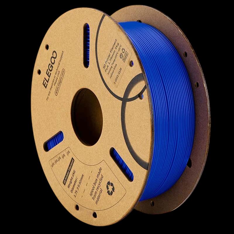 ELEGOO PLA Bleu pour Imprimantes 3D FDM - Filament 1.75mm Bobine de 1kg