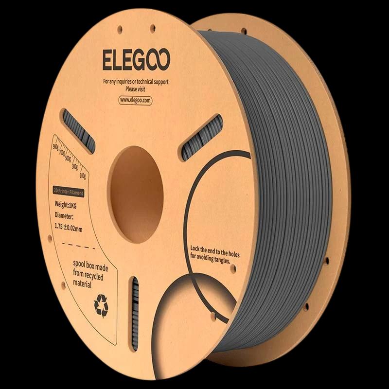 ELEGOO PLA Gris Espacial para Impresoras 3D FDM - Filamento 1.75mm Bobina de 1kg