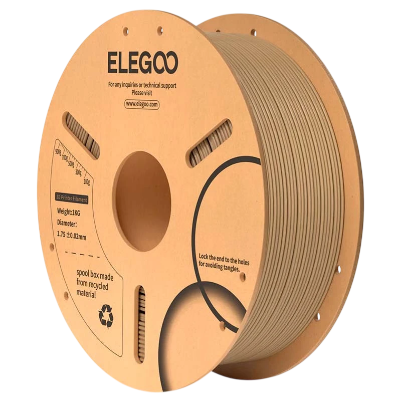 ELEGOO PLA Madera para Impresoras 3D FDM - Filamento 1.75mm Bobina de 1kg
