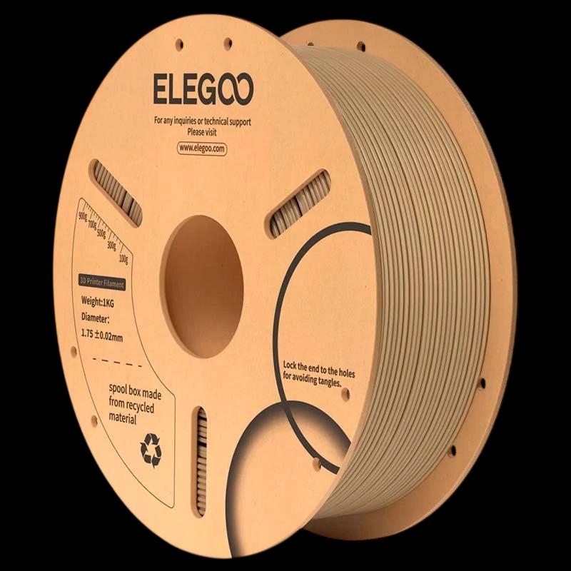 ELEGOO PLA Madera para Impresoras 3D FDM - Filamento 1.75mm Bobina de 1kg
