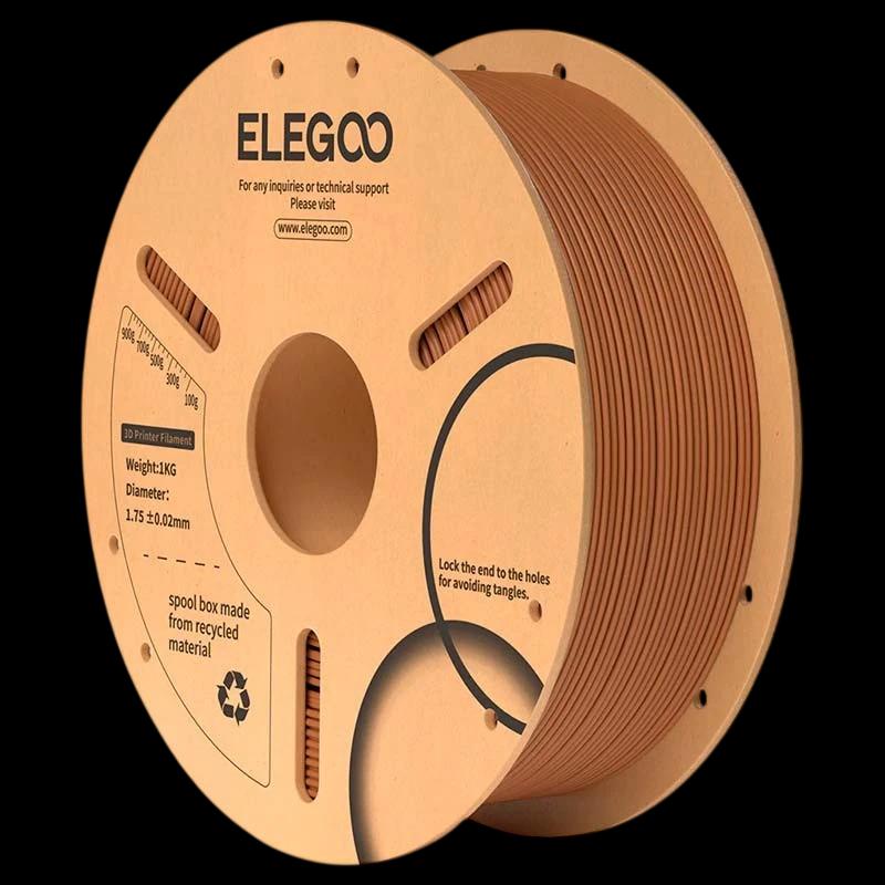 ELEGOO PLA Marron pour Imprimantes 3D FDM - Filament 1.75mm Bobine de 1kg