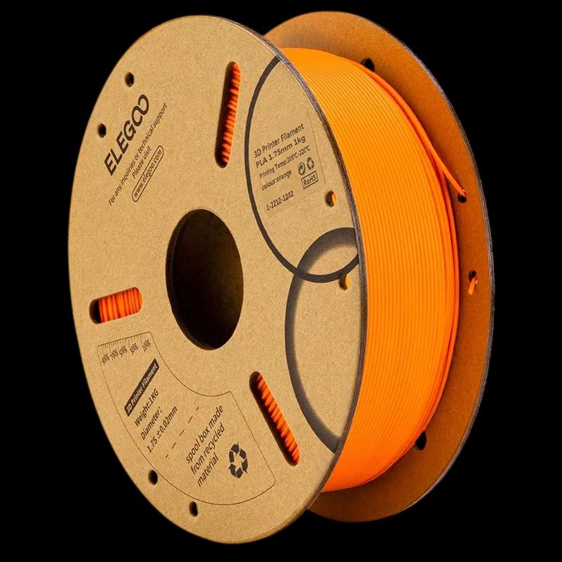 ELEGOO PLA Laranja para Impressoras 3D FDM - Filamento 1.75mm Bobina de 1kg