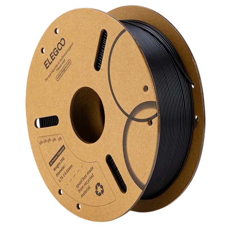 ELEGOO PLA Negro para Impresoras 3D FDM - Filamento 1.75mm Bobina de 1kg