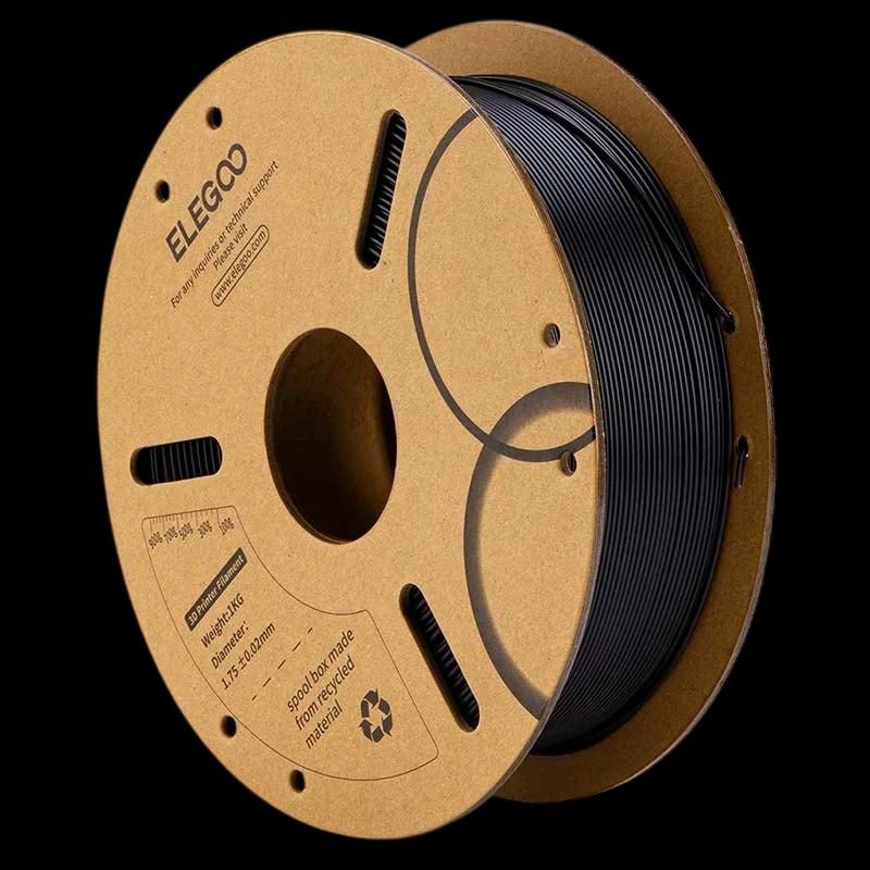 ELEGOO PLA Negro para Impresoras 3D FDM - Filamento 1.75mm Bobina de 1kg