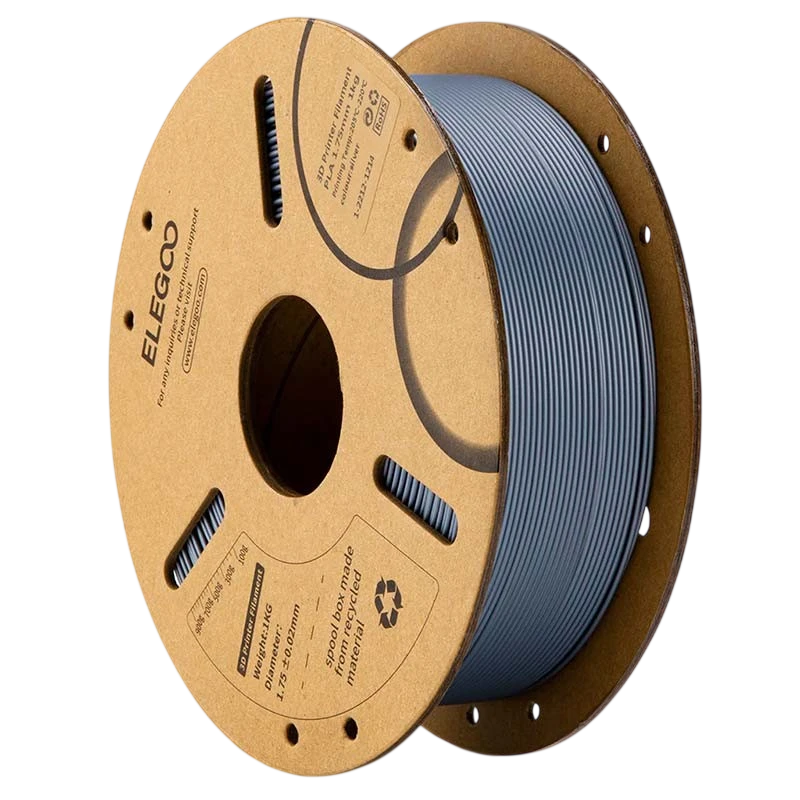 ELEGOO PLA Argent pour Imprimantes 3D FDM - Filament 1.75mm Bobine de 1kg