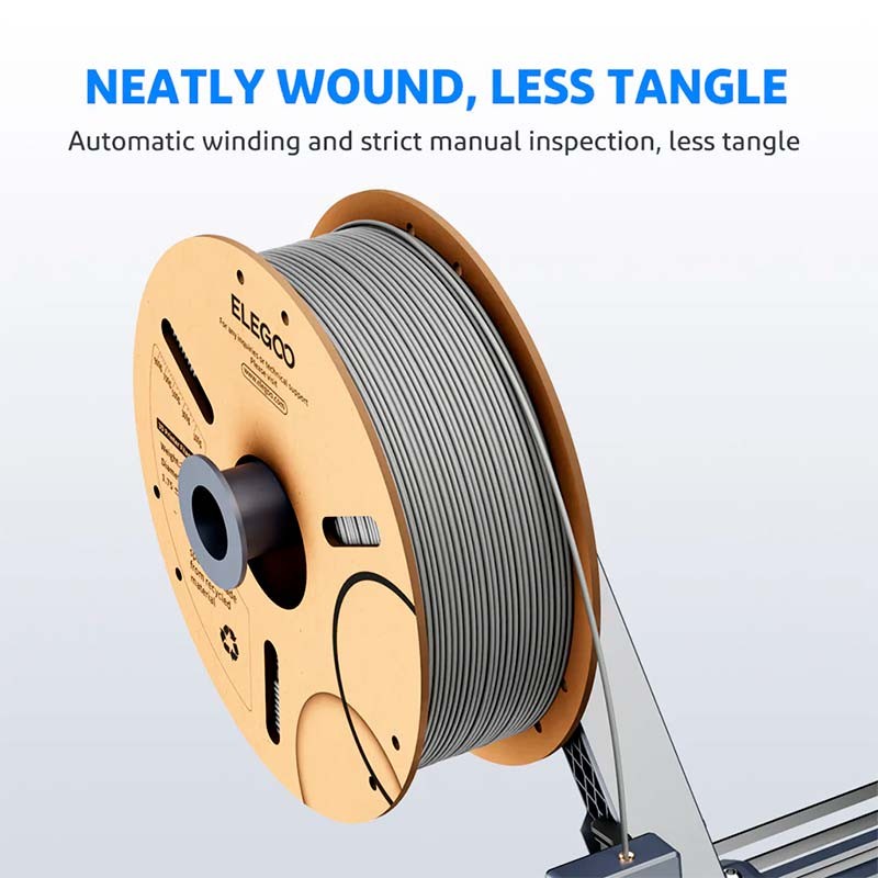 Filamento ELEGOO PLA Plus 1.75mm Negro - sistema antienredos