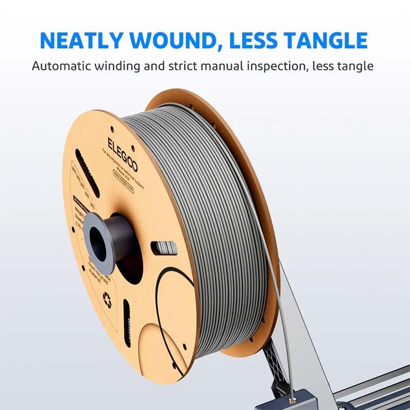 Filamento ELEGOO PLA Plus 1.75mm Negro - sistema antienredos