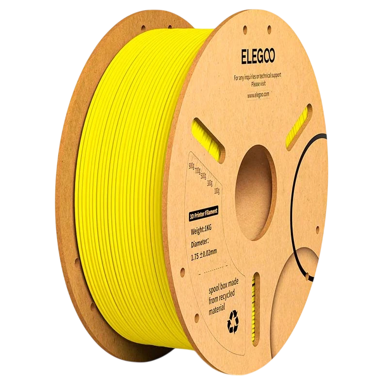 ELEGOO PLA Plus Amarillo para Impresoras 3D FDM - Filamento 1.75mm Bobina de 1kg