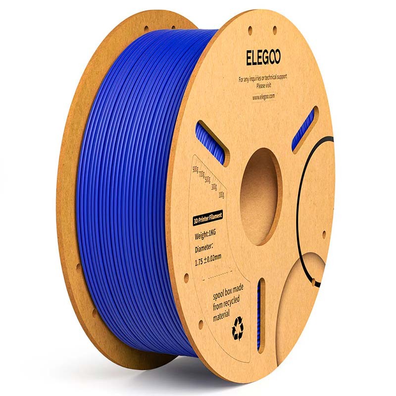 ELEGOO PLA Plus Azul para Impresoras 3D FDM - Filamento 1.75mm Bobina de 1kg