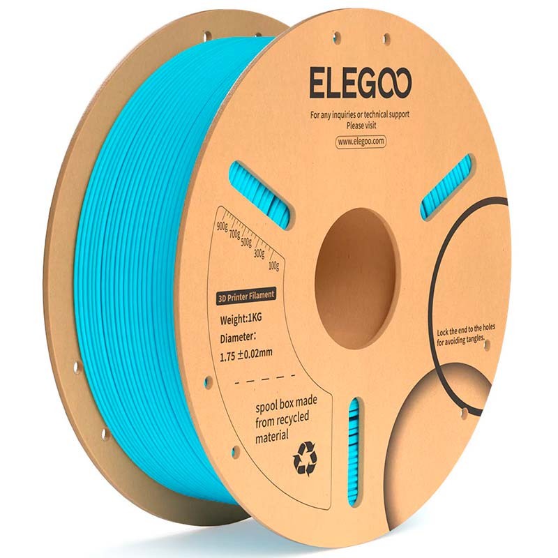 ELEGOO PLA Plus Azul Cielo para Impresoras 3D FDM - Filamento 1.75mm Bobina de 1kg