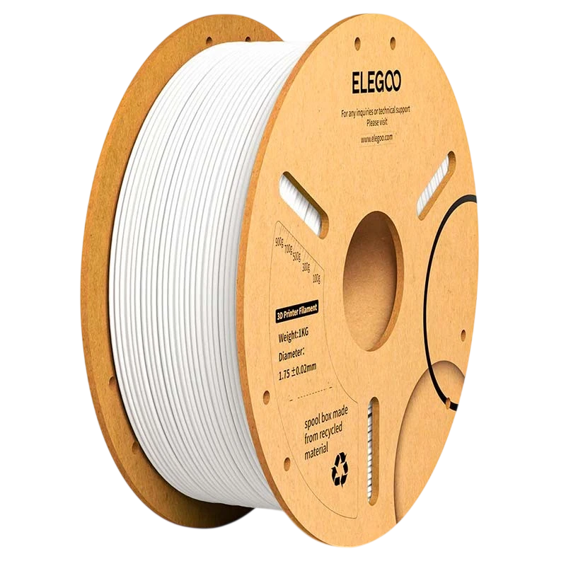 ELEGOO PLA Plus Blanc pour Imprimantes 3D FDM - Filament 1.75mm Bobine de 1kg