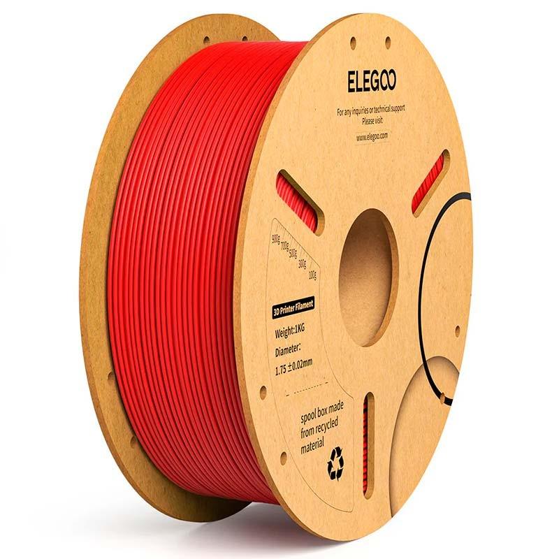 ELEGOO PLA Plus Vermelho para Impressoras 3D FDM - Filamento 1.75mm Bobina de 1kg