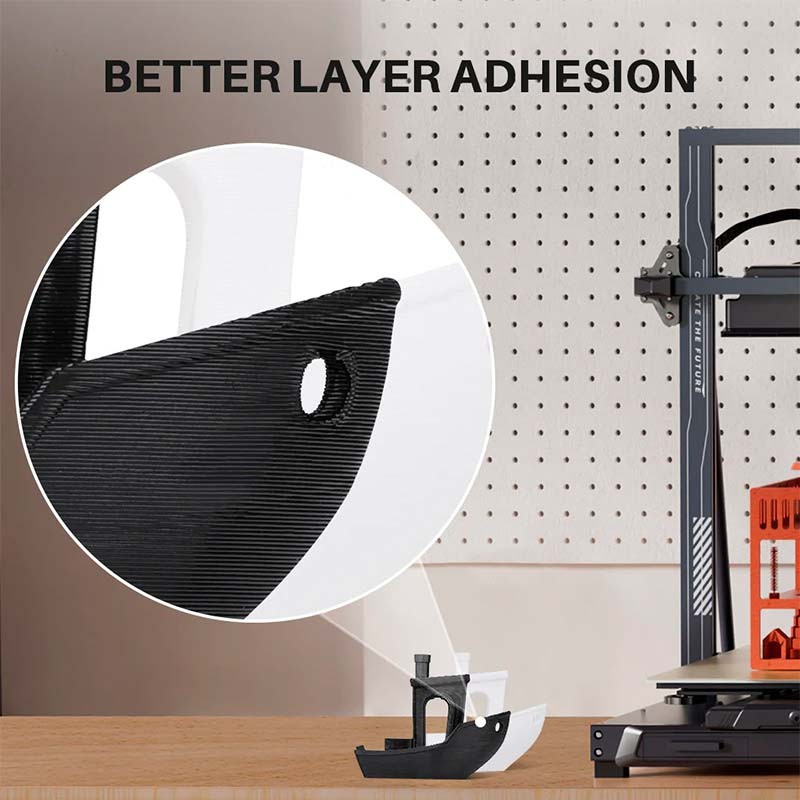 Filamento ELEGOO PLA PRO 1.75mm Negro - buena adhesión de capas