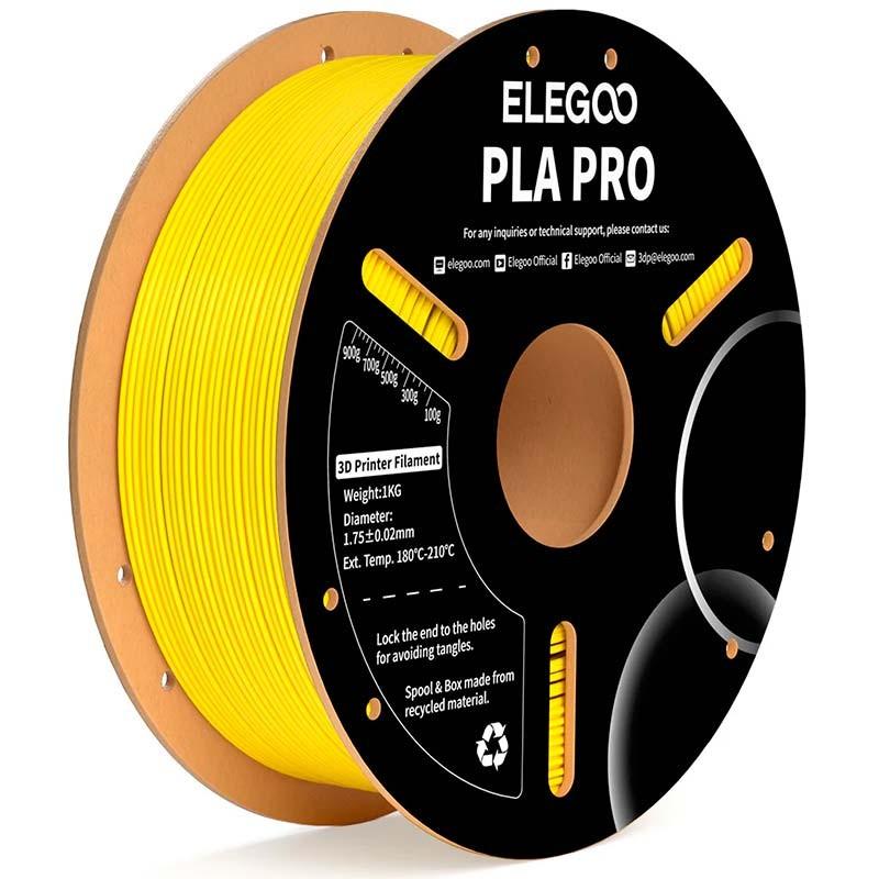 ELEGOO PLA PRO Amarillo para Impresoras 3D FDM - Filamento 1.75mm Bobina de 1kg