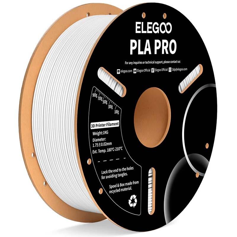 ELEGOO PLA PRO Blanc pour Imprimantes 3D FDM - Filament 1.75mm Bobine de 1kg