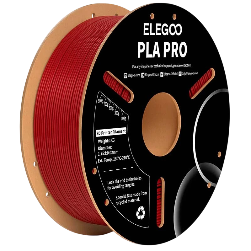 ELEGOO PLA PRO Grenat pour Imprimantes 3D FDM - Filament 1.75mm Bobine de 1kg