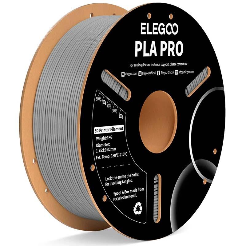 ELEGOO PLA PRO Cinzento para Impressoras 3D FDM - Filamento 1.75mm Bobina de 1kg