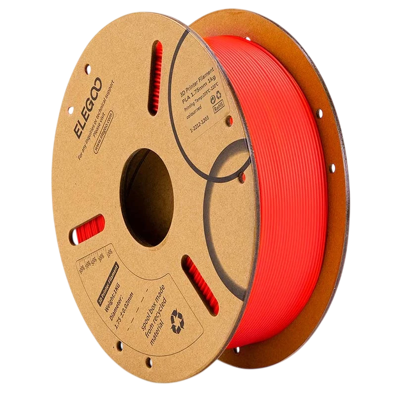 ELEGOO PLA Rouge pour Imprimantes 3D FDM - Filament 1.75mm Bobine de 1kg