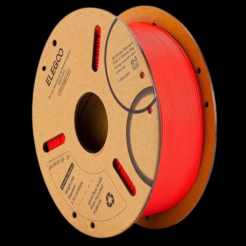 ELEGOO PLA Rouge pour Imprimantes 3D FDM - Filament 1.75mm Bobine de 1kg