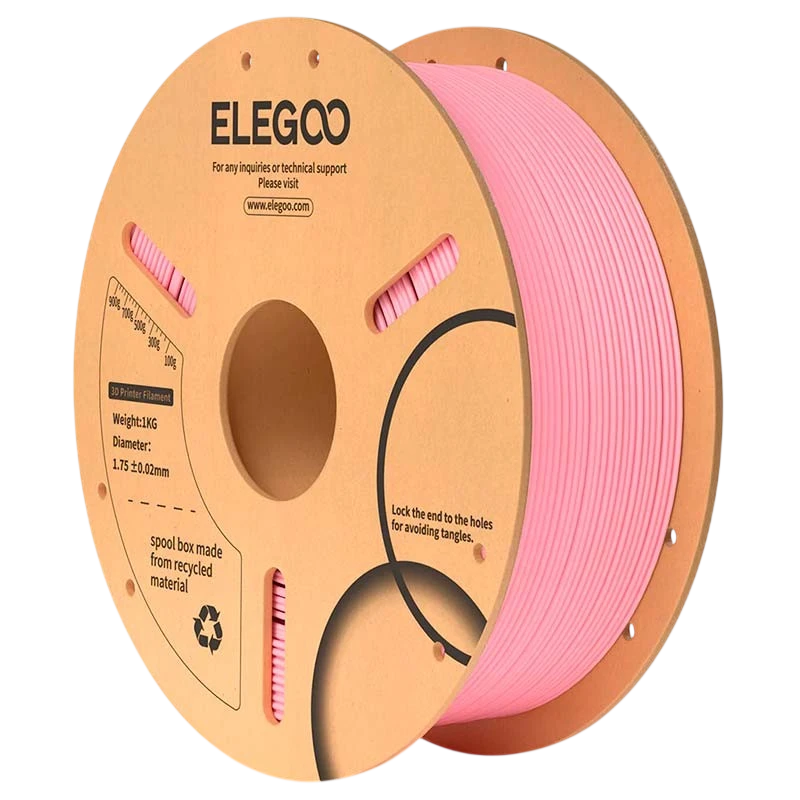 ELEGOO PLA Rose pour Imprimantes 3D FDM - Filament 1.75mm Bobine de 1kg