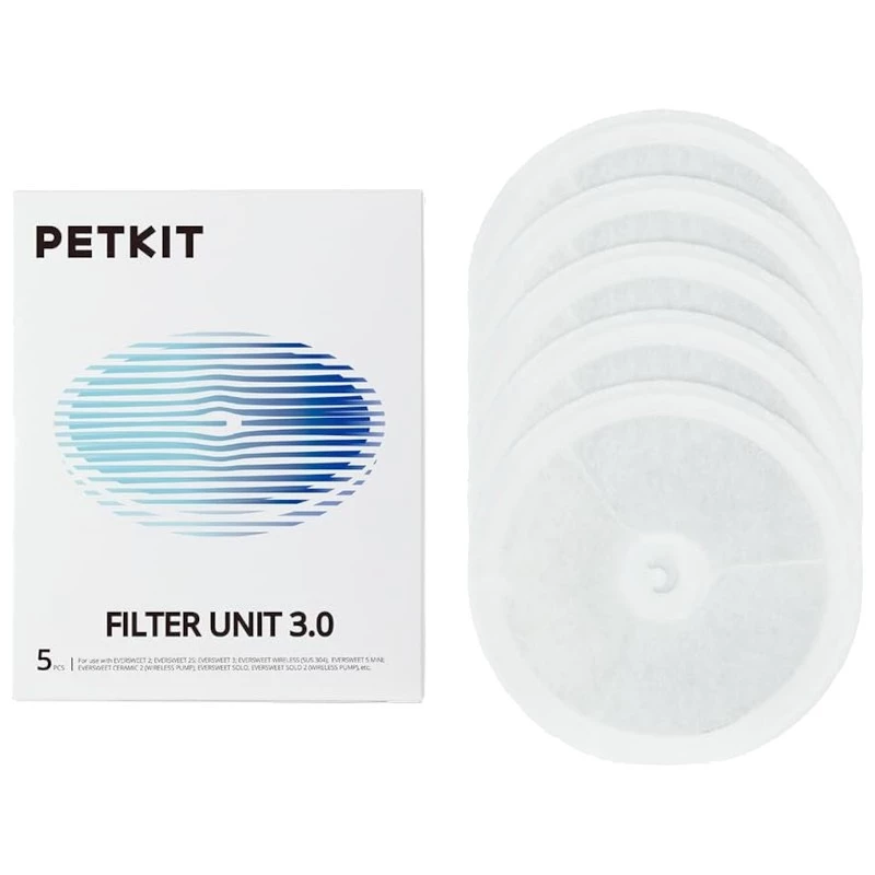 Filtros para Bebedouros Automáticos Petkit Filtro Unidade 3.0 Kit 5 Unidades