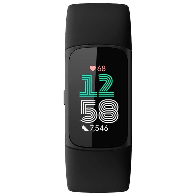 Vista frontal del Fitbit Charge 6 Negro