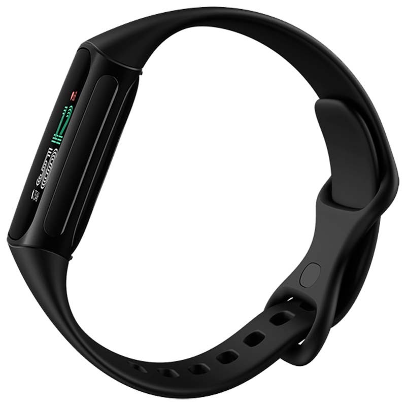 vista lateral de la Pulsera de actividad Fitbit Charge 6 Negro