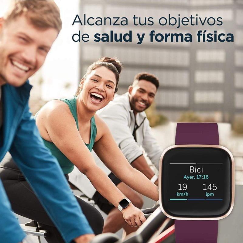 Fitbit Versa 2 Gris Piedra Aluminio / Correa Gris Niebla - Deporte