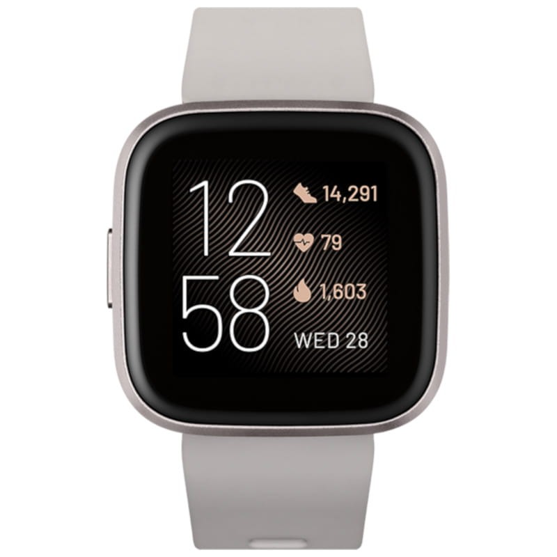 Fitbit Versa 2 Gris Piedra Aluminio / Correa Gris Niebla - Frontal