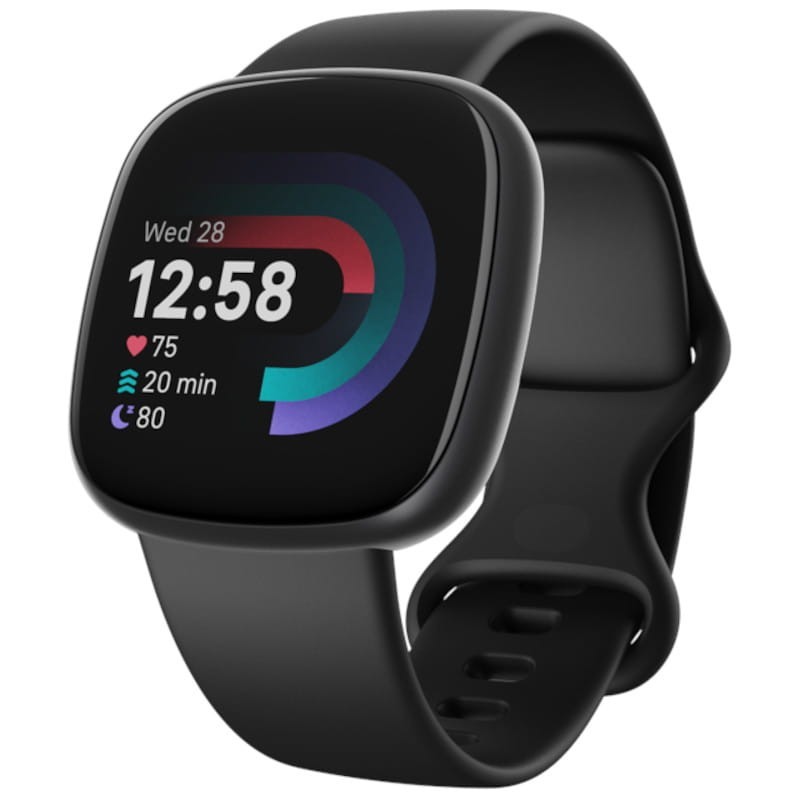 Perspectiva del Fitbit Versa 4 Negro