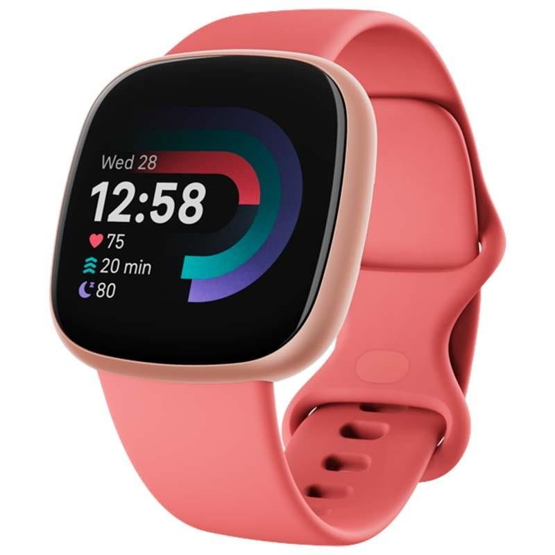 Perspectiva del Fitbit Versa 4 Rosa