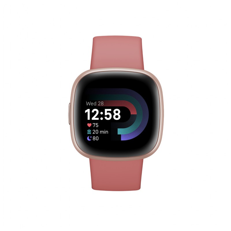 vista frontal del Reloj inteligente Fitbit Versa 4 Rosa