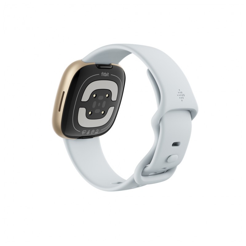 vista trasera y lateral del Reloj inteligente Fitbit Sense 2 Oro