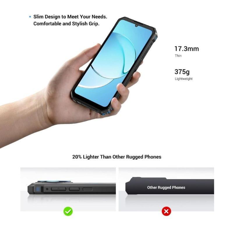 Fossibot F105 4GB/64GB Azul - Teléfono Móvil Rugged fino