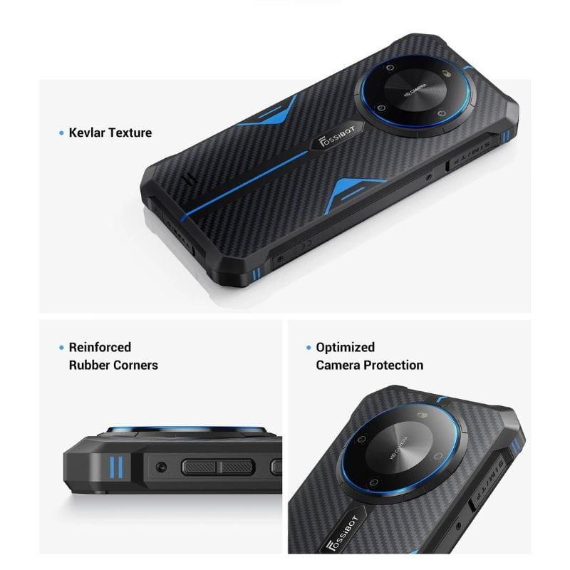 Fossibot F105 4GB/64GB Azul - Teléfono Móvil Rugged detalle de la parte trasera