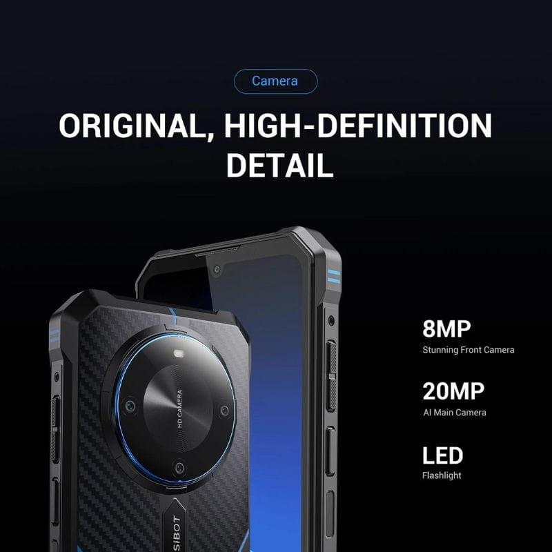 Fossibot F105 4GB/64GB Azul - Teléfono Móvil Rugged  pantalla 6.7 HD+