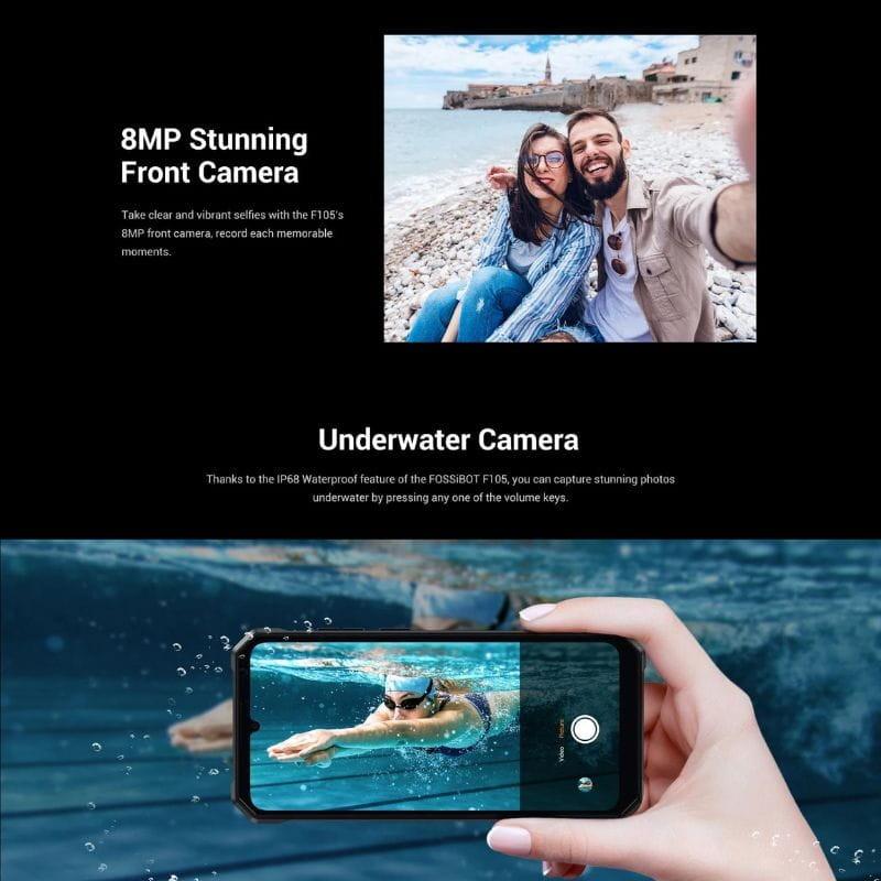 Fossibot F105 4GB/64GB Azul - Teléfono Móvil Rugged resistencia al agua