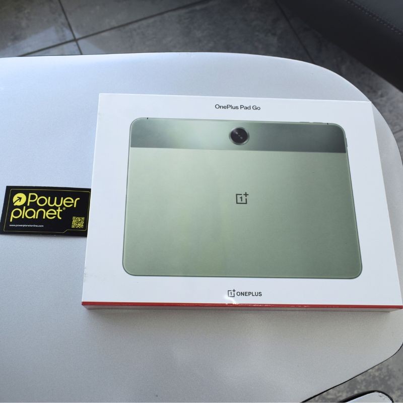 Photo réelle de la boîte de la tablette verte Oneplus Pad Go 4G 8 Go/128 Go