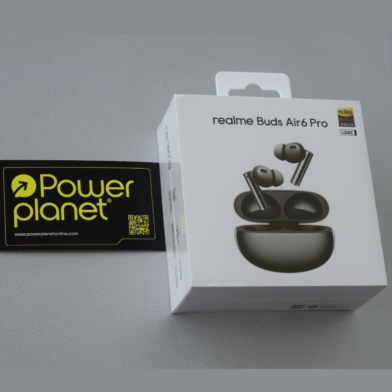 Photo réelle de la boîte du casque sans fil Realme Buds Air 6 Pro noir